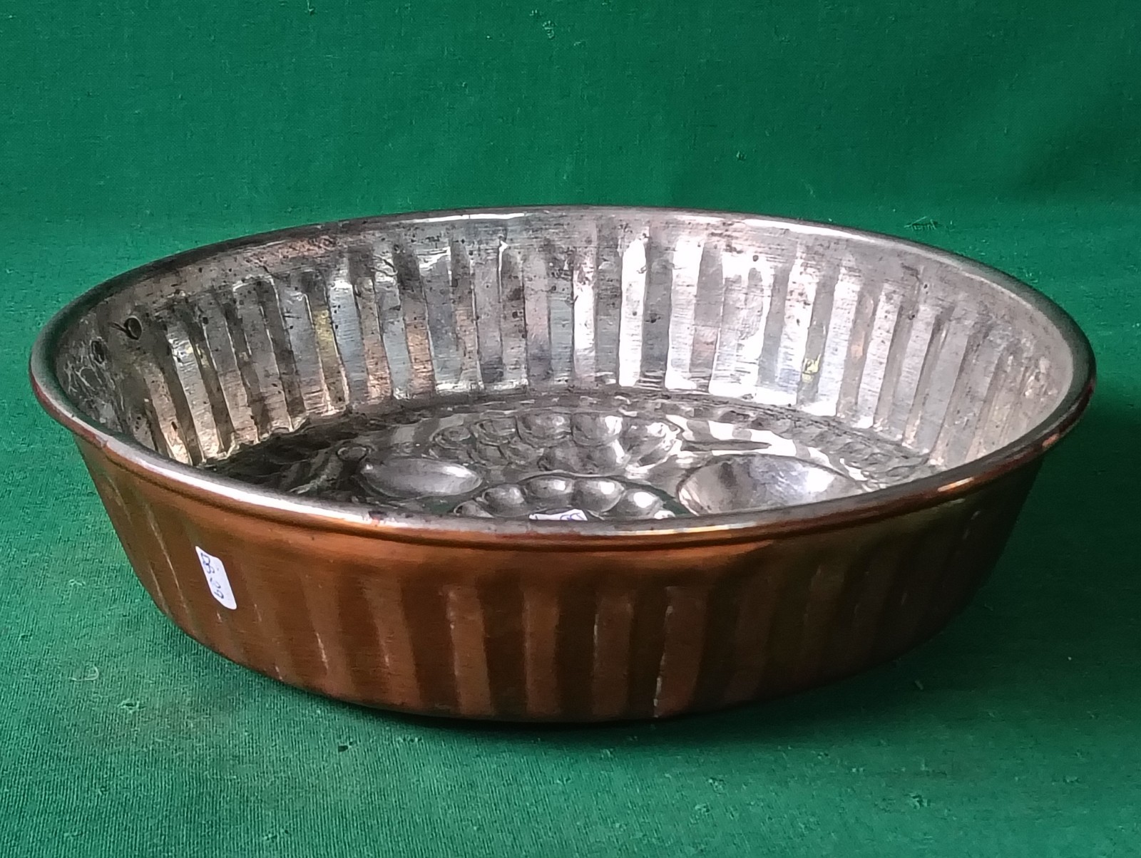 OLD LARGE SHAPE COPPER PUDDING PUDDING PAN TILE Ø 29 CM SWEET MOLD. DB29