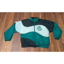 APEX One VTG Boston Celtics Green Mens Medium Nylon Jacket