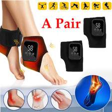 2Pack Electric Foot Ankle Massager Pain Relief 3 Modes Vibration Hot Compress