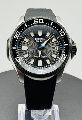 Citizen Eco-Drive Promaster Diver Watch BN0085-01E Black Sunburst 300M Dive ISO