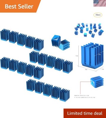 Aluminum 3D Printer Heatsink Cooling Kit for A4988, Easy Installation & Durable