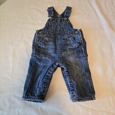 Classic Baby GAP Carpenter Overalls Lined Blue Denim 3/6 Mos