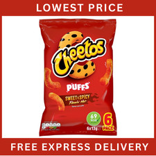 Cheetos Puffs Sweet & Spicy Flamin' Hot Multipack Crisps 6x13g