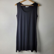 Masai Women Size M Black Stretch Vest Short Slip Dress Casual Summer Basic