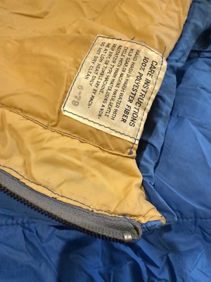 Vintage The North Face Blue Mummy Sleeping Bag Blue Polyester Fill