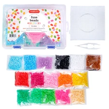 Incraftables Fuse Beads Kit 4000pcs (16 Colors). Best Melting Beads for Kids