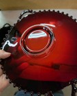 Candlewick Red (Stem 3400) 10” handled plate by IMPERIAL GLASS-OHIO cadmium glow — photo 4
