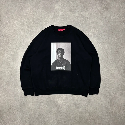 Sweat noir Supreme x Harold Thrasher (L)