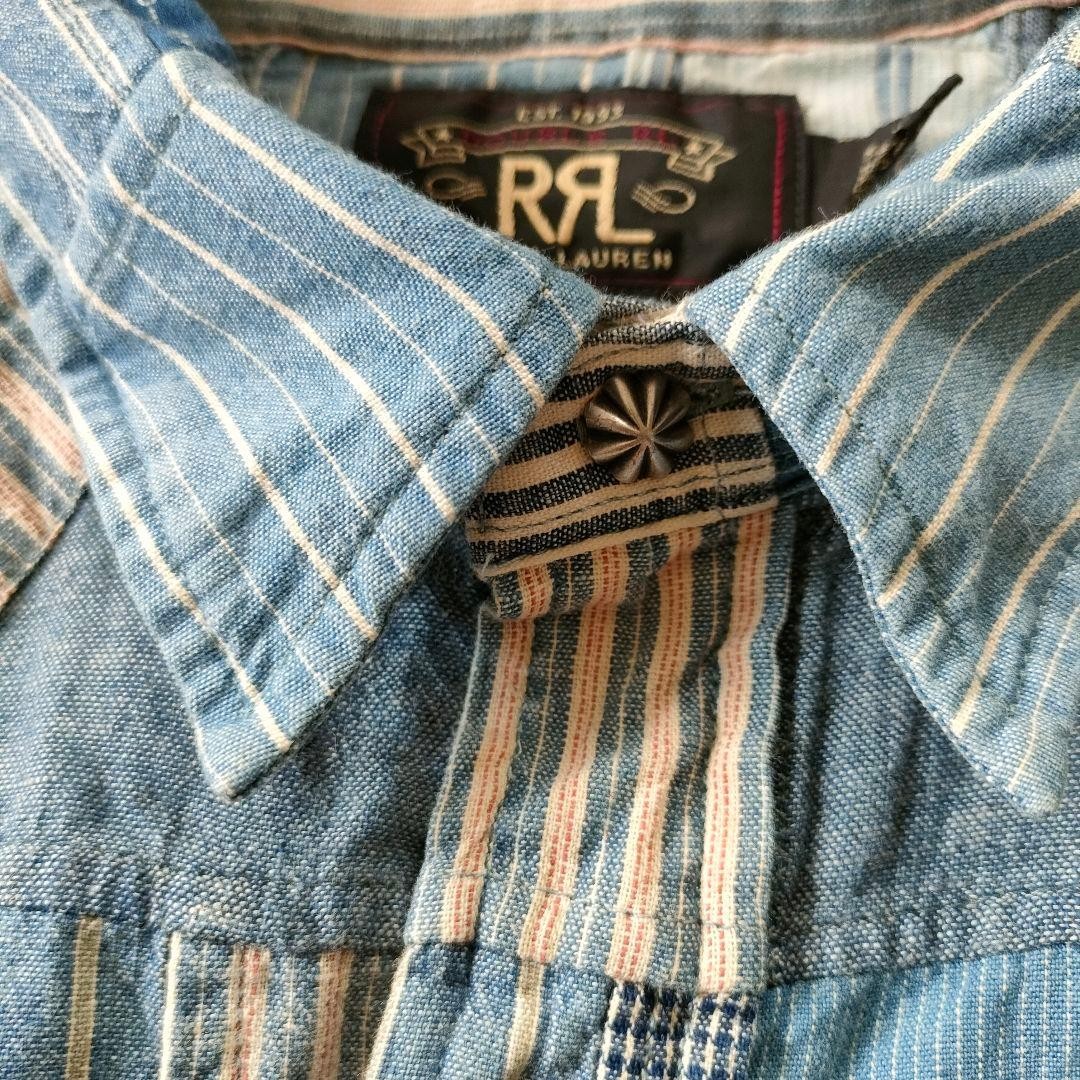 [Super Rare] RRL Patchwork Denim Jacket Double R … - image 4