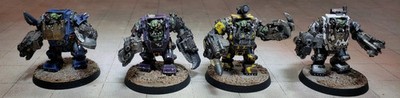 Warhammer 40K Metal Orks Nobz in Mega Armor (Pro Painted)-Please See Description