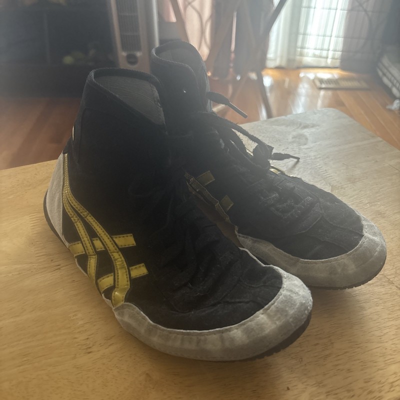 【Made to order】ASICS Wrestling Shoes 1083A001 EX-EO TWR900 Black x White x Gold