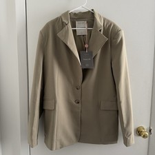 House of CB NWT Aline Mink Tan Oversized Blazer Size Small