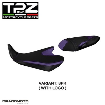 YAMAHA MT-07 2014-2017 Sattelbezüge YMT7S-8PR-2 TPZ lila CON LOGO