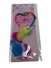 colorful heart dream catcher 10 inch feathers kids home decor
