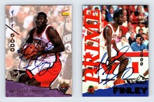 Michael Finley 1995 Signature Rookies 2 On-Card Auto Lot Phoenix Suns Mavericks