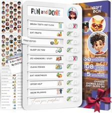 Chores Chart for Kids - Daily Routine Chart for Kids with Checklist Stickers,