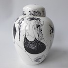 Poole Pottery ginger jar lidded pot urn Aubrey Beardsley Collection vintage