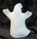 RARE Fenton Satin Glass White Ghost   Halloween Figurine