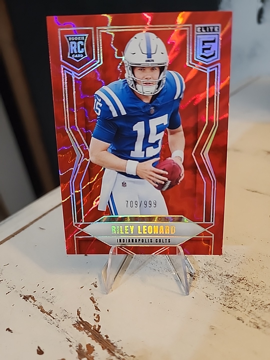 2025 Panini Donruss Elite Riley Leonard Red Aspirations #170 RC /999 - Colts