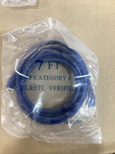 10-Pack Lot 7ft Blue Cat6 UTP Patch Cables, 550MHz, Booted