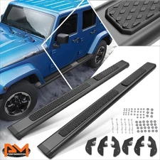For 07-18 Jeep Wrangler JK 4-Dr 6" Aluminum Tubular Running Borads Side Step Bar