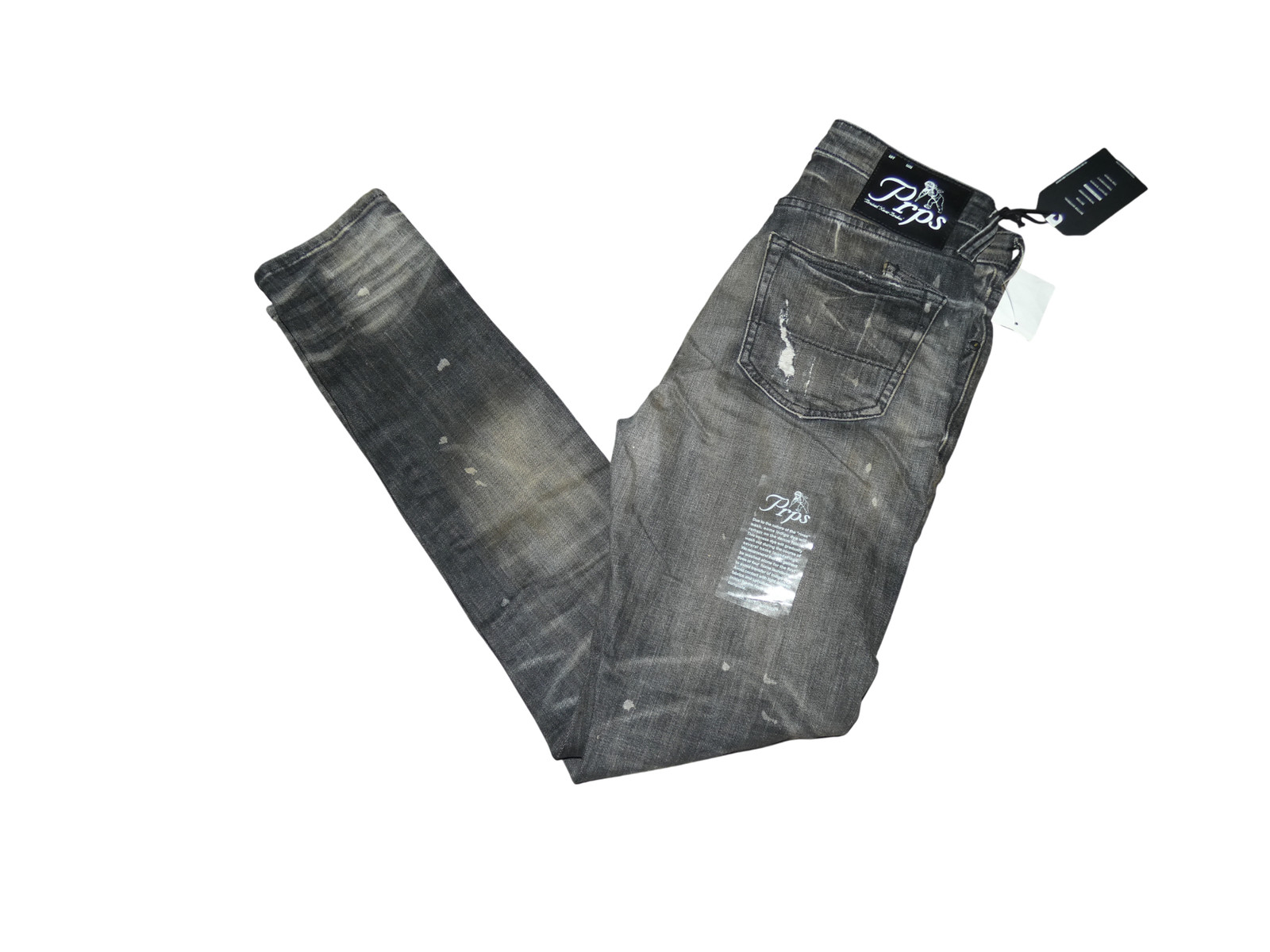 PRPS Warlock Drop Skinny Fit Mens Stretch Jeans Size 28 Black $298