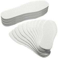Geyoga 24 Pairs Disposable Shoe Liners Breathable Thin One Size, White