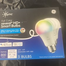 cync full color direct connect smart bulbs 3Pack Model CLEDA199CD1-2P 800 Lumens