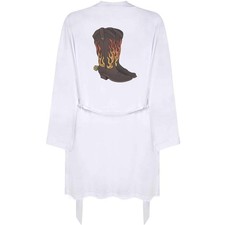 Small 'Flame Cowboy Boots' Adult Dressing Robe / Gown (RO00109883)