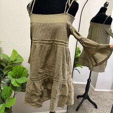 Women's Khaki and Green Summer-dresses