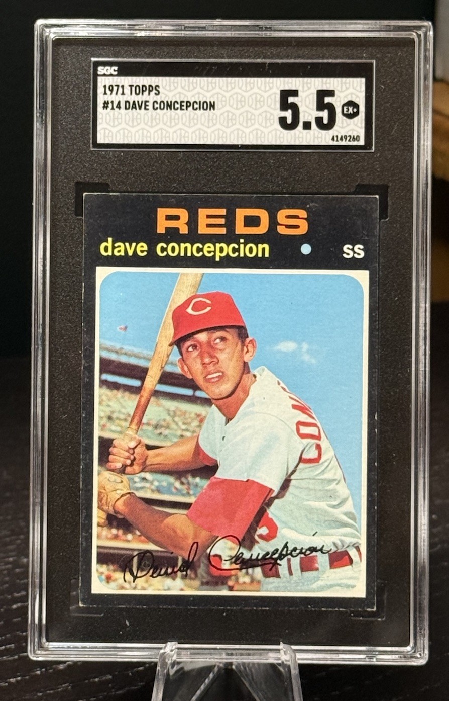 1971 Topps #14 Dave Concepcion SGC 5.5 EX+ HOF RC