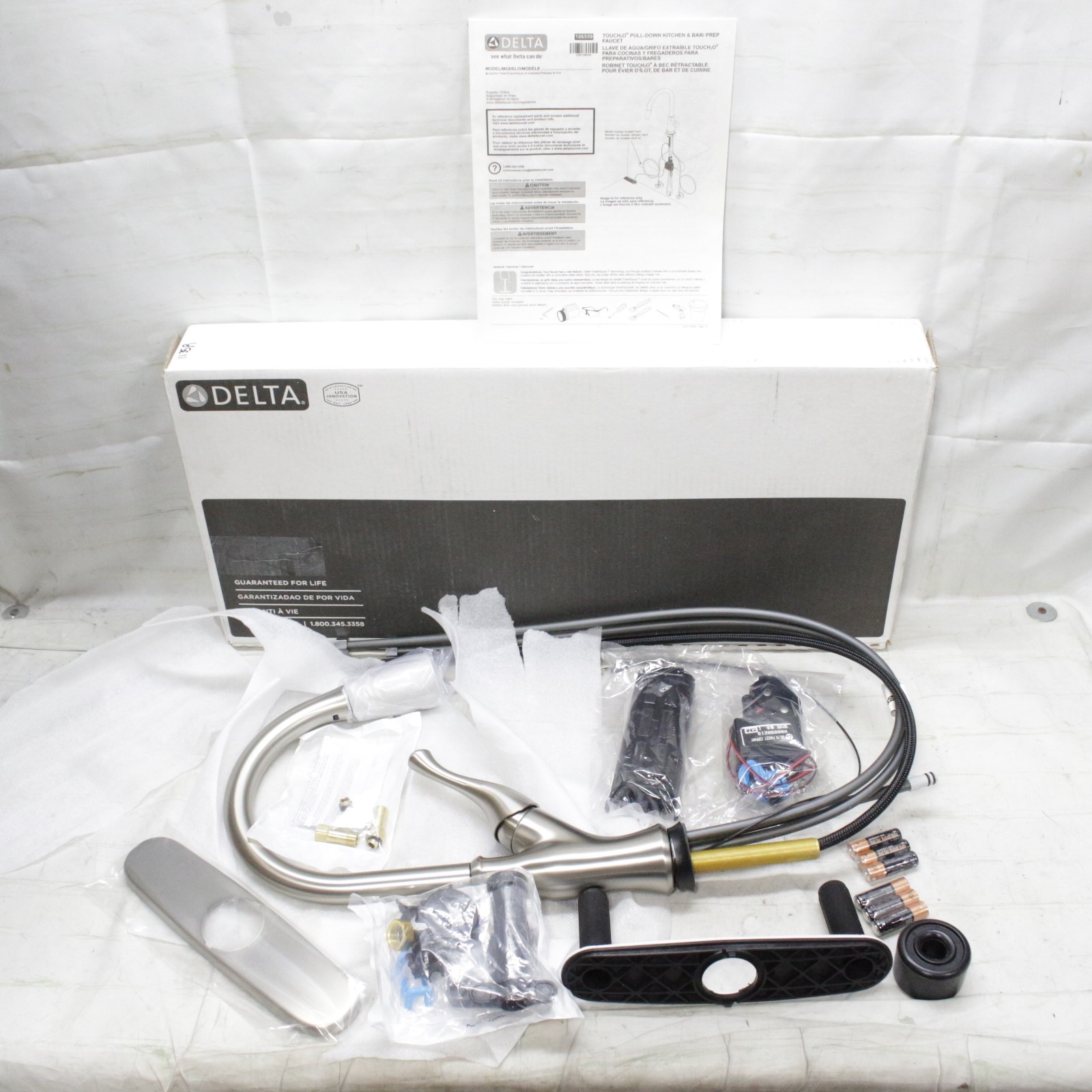 Delta 19888TZ-DST Ophelia Touch2O Pull Down Kitchen Faucet SpotShield Stainless