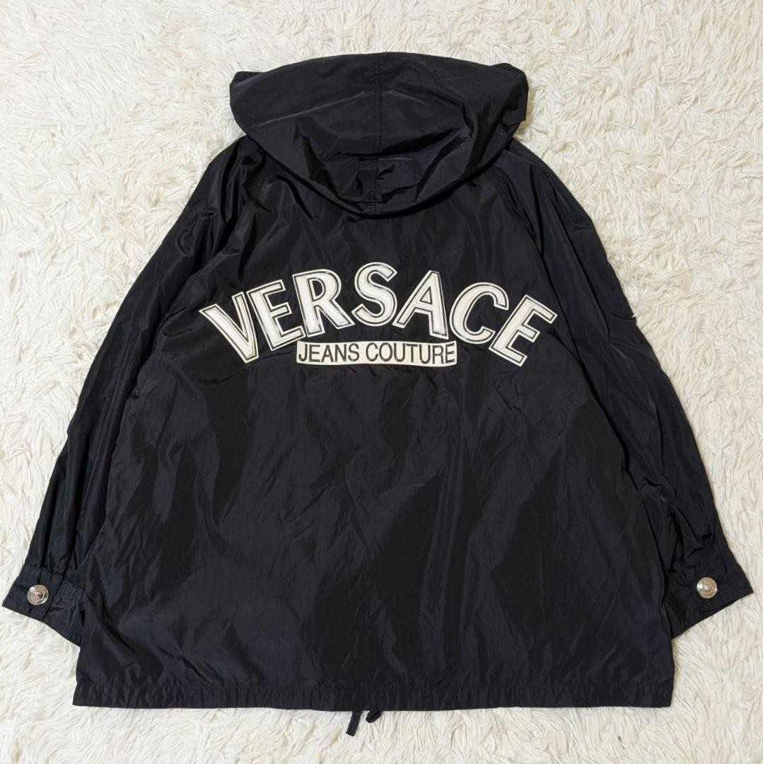 VERSACE Jeans Couture Nylon Jacket Black Size M Medusa Back Logo Used From Japan thumbnail 18