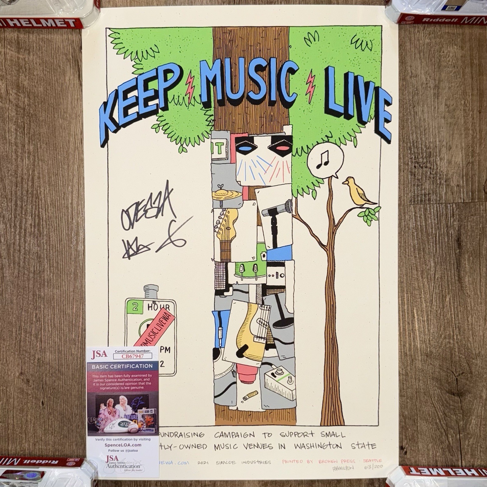 2021 Keep Music Live Campaign 12x18 Poster Seattle