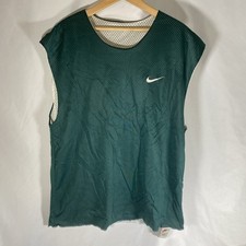 Men's Vintage 90's Nike USA Green White Reversible Basketball Jersey Tank Sz L