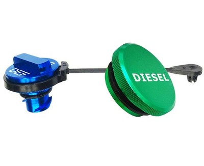 illet Aluminum Fuel Cap Combo Pack,Diesel Fuel Cap for Dodge - Magnetic Green...