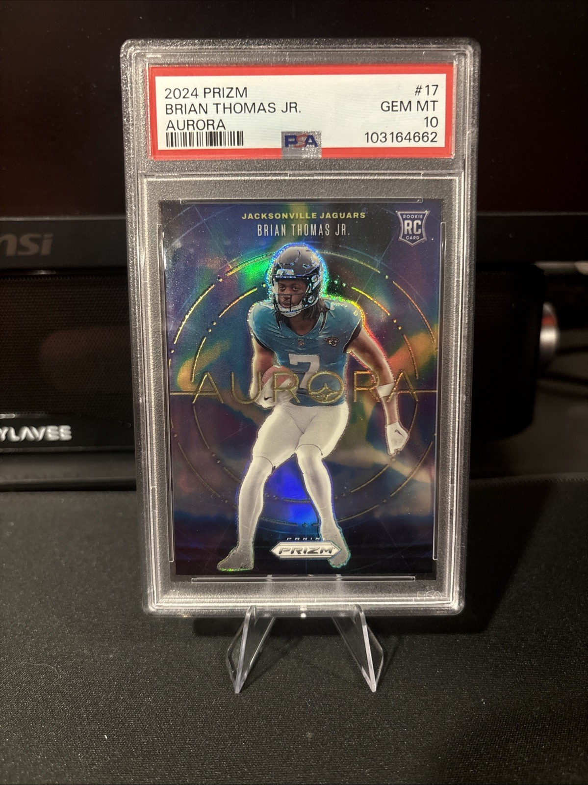 2024 Prizm - Brian Thomas Jr - Aurora (Case Hit) - Rookie - Pop 10 - GEM MINT 10