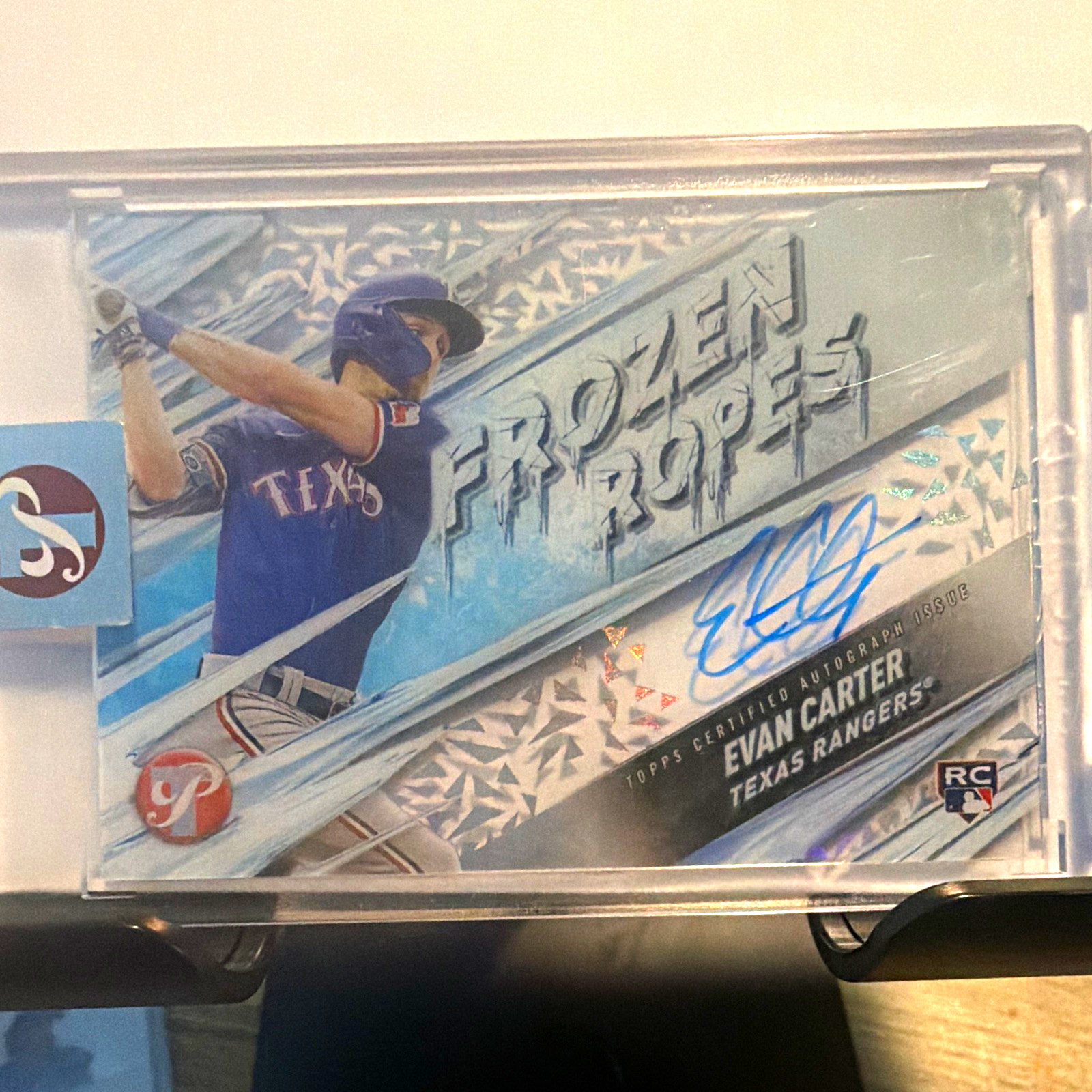 Topps 2024 Pristine Frozen Ropes Autographs Auto RC Evan Carter Rangers FRA-EC