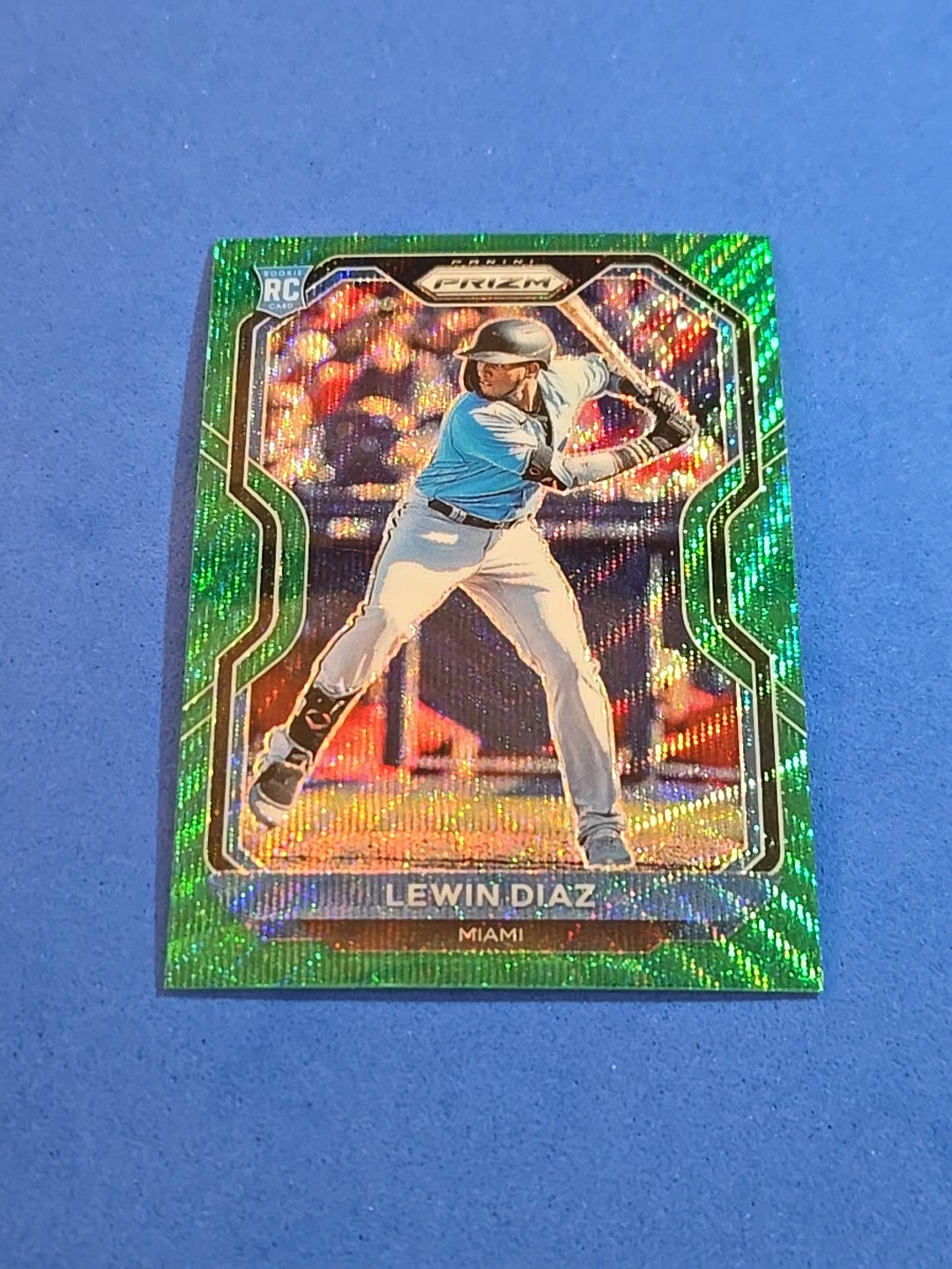2021 Lewin Diaz ROOKIE RC Panini Prizm #50 Green Wave Prizm