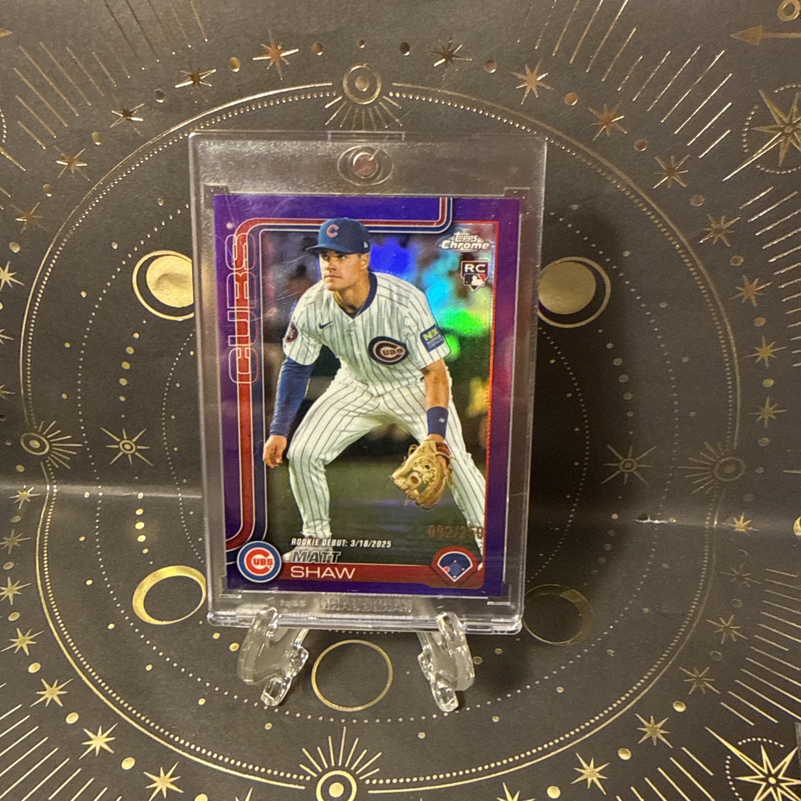 2025 Topps Chrome Update- Matt Shaw #USC135 Purple Refractor /250 (RC)