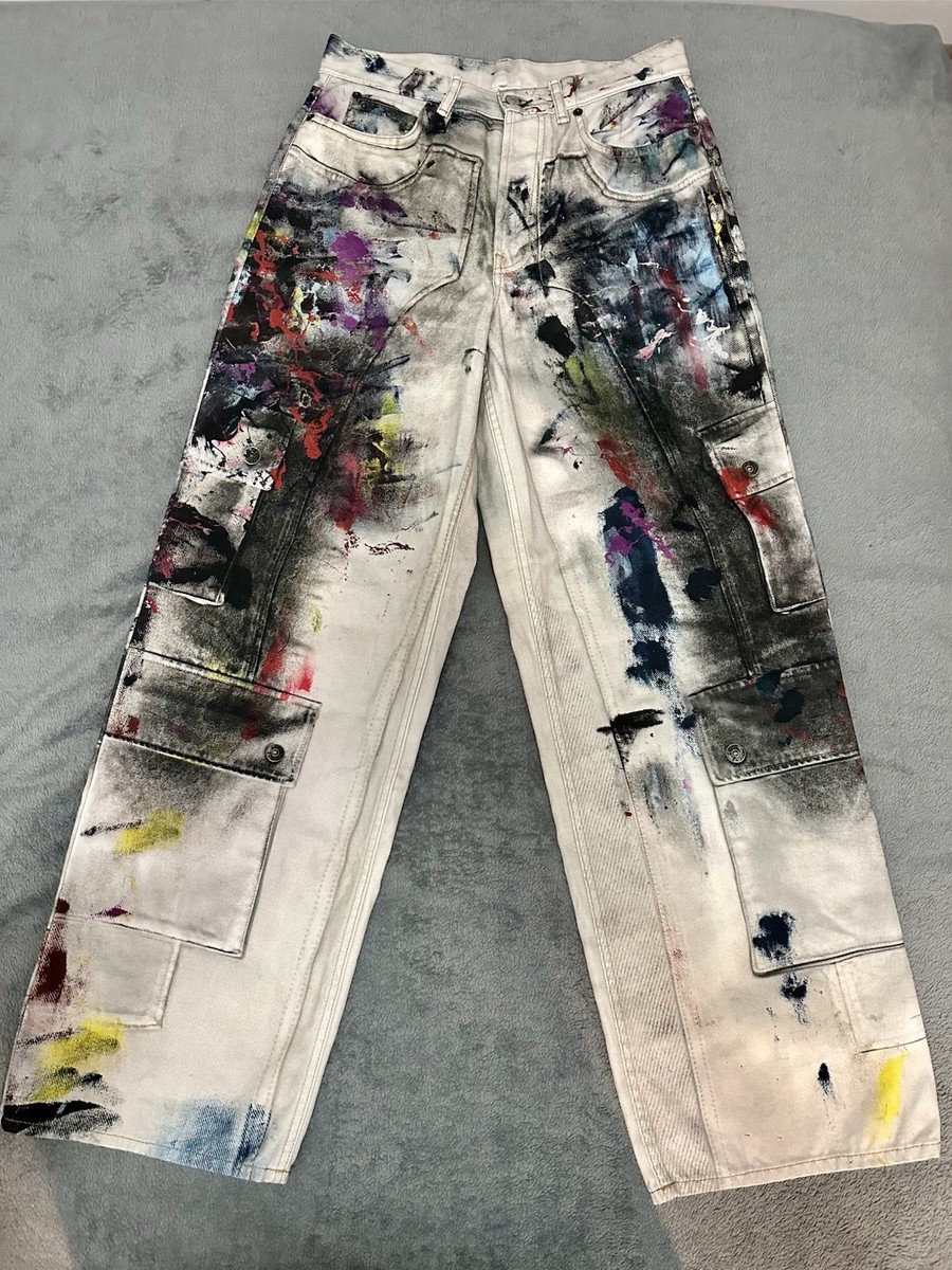ACNE STUDIOS1981 Wide-Leg Trompe L'oeilPrinted Jeans | eBay