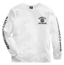 Harley-Davidson LONGSLEEVE WILLIE G TESCHIO bianco, cotone, taglia S-XXL