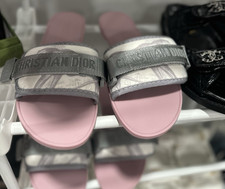 Christian Dior Women s Pink Logo Slide Sandal...