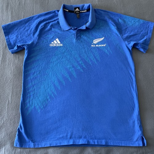 New Zealand All Blacks Shirt Mens Extra Large Rugby Polo Big Fern Maori Haka
