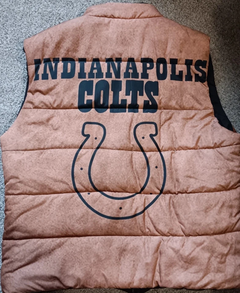 Жилет-пуховик Indianapolis Colts 2XL с флагом США на молнии коричневый NFL - Изображение 3 из 4