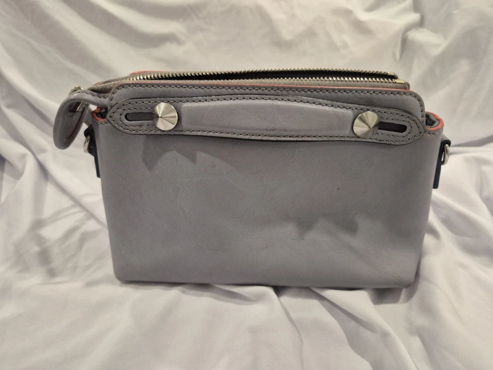 FENDI Handbag -Mini By The Way Blue Grey Leather Women's i13895 - Image 2 of 4