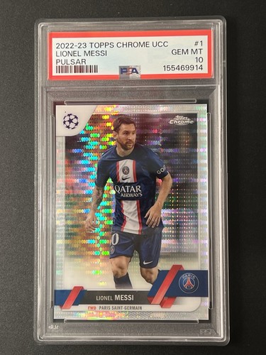 2022-23 Topps Chrome UCC Lionel Messi #1 PSA 10 Pulsar