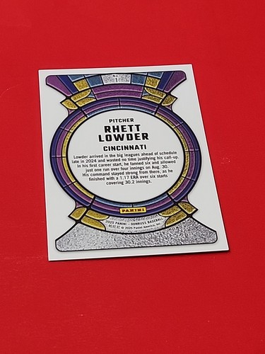 Rhett Lowder 2025 Panini Donruss Optic STAINED GLASS Cincinnati Reds #1 - Bild 8 von 12