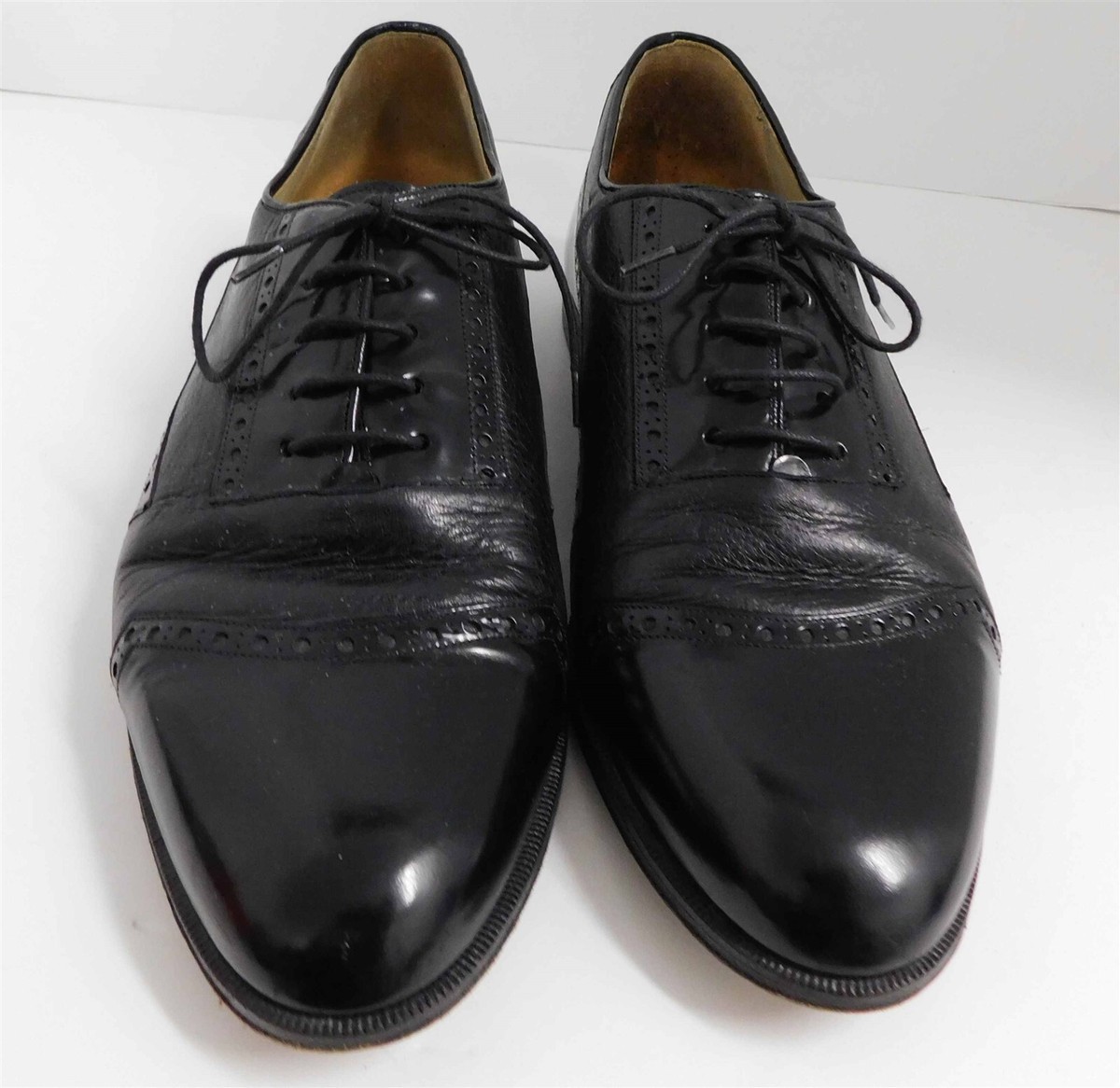 Mezlan‎ Cantabria Black Leather Dress Oxfords 10.5 M Mezlan Shoes Mens Size 10.5 M Black Oxford Leather Dress  main image 4