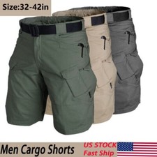 Mens Tactical Shorts Cargo Shorts Outdoor Waterproof Hiking Fishing Track Shorts
